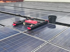 Smart Solar Cleaner Automated Solar Cleaning Robot with Automatic Water Spray Autonomous Robotic