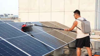Washing System Solar Panel Cleaning Brush PV Cleaner Lithium Battery Power Version