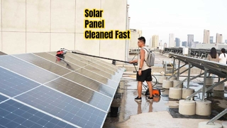 Solar Panel Washing Kit PV Farm Array Maintenance Tool Handheld Electric Roller Cleaning Brush